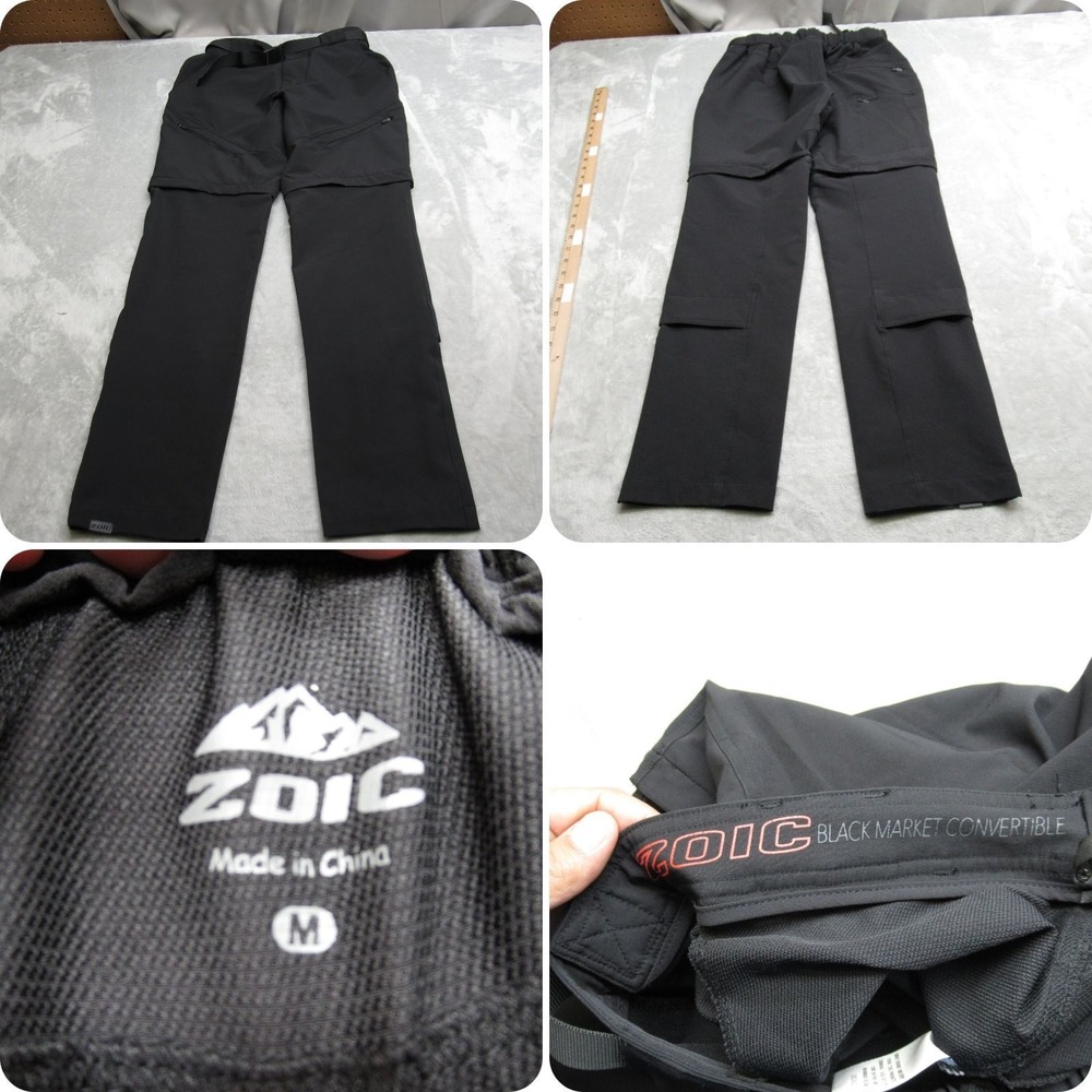 ZOIC‎ Pants Mens Medium Black Market Flex Convertible MTB Cycling Hiking 28X31